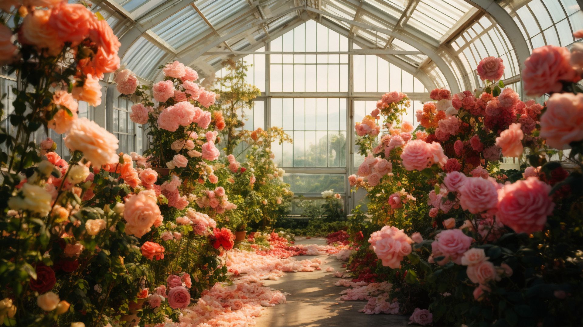 view-rose-blooming-greenhouse